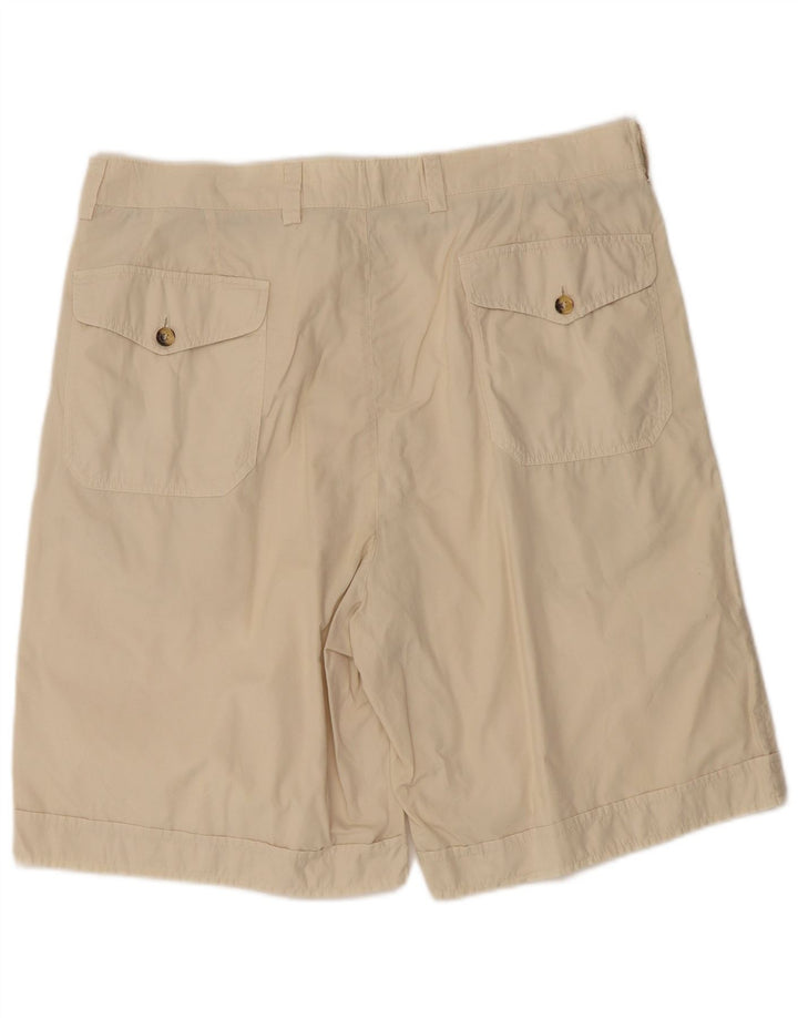 BELFE & BELFE Pantalones cortos chinos con pinzas para hombre IT 52 XL W36 Algodón beige