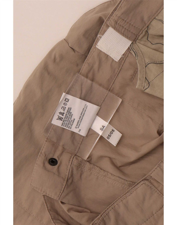 Marks & Spencer Pantalones cortos tipo cargo para hombre W38 XL Algodón beige
