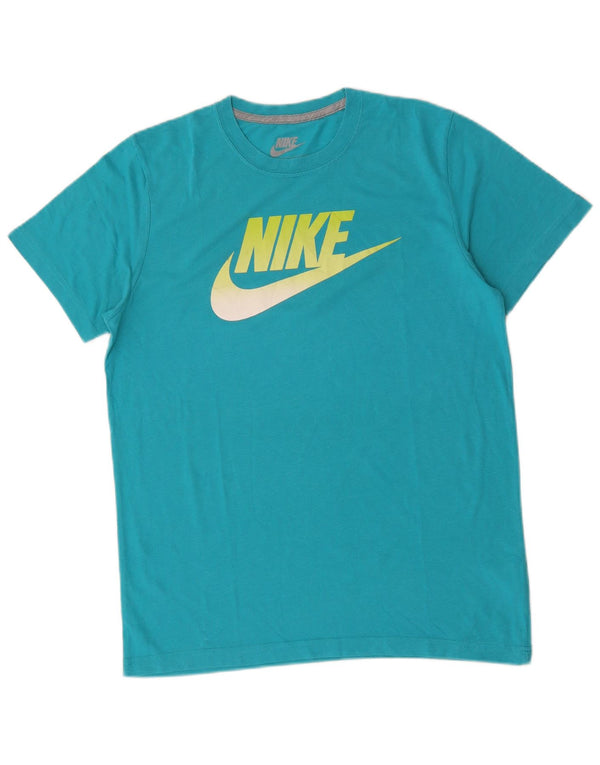 Nike Camiseta gráfica ajustada para mujer UK 46 Grande Poliéster azul