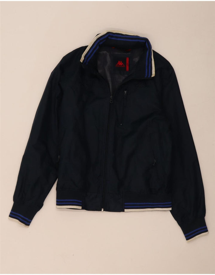 KAPPA Chaqueta bomber extragrande para mujer UK 10 Small Poliéster azul marino