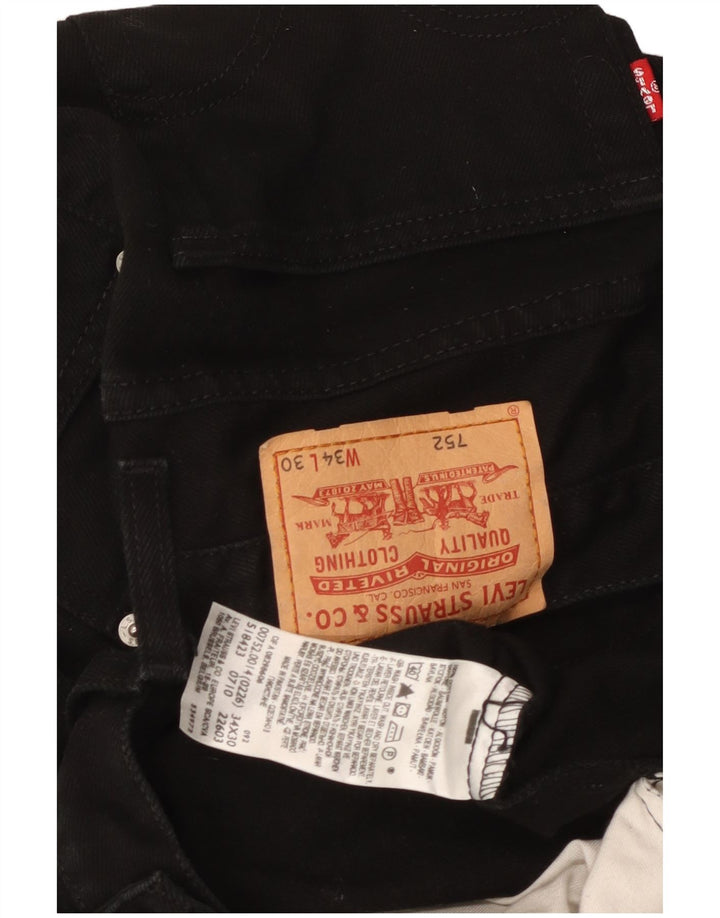 Levi's Jeans rectos 752 para hombre W34 L26 Algodón negro