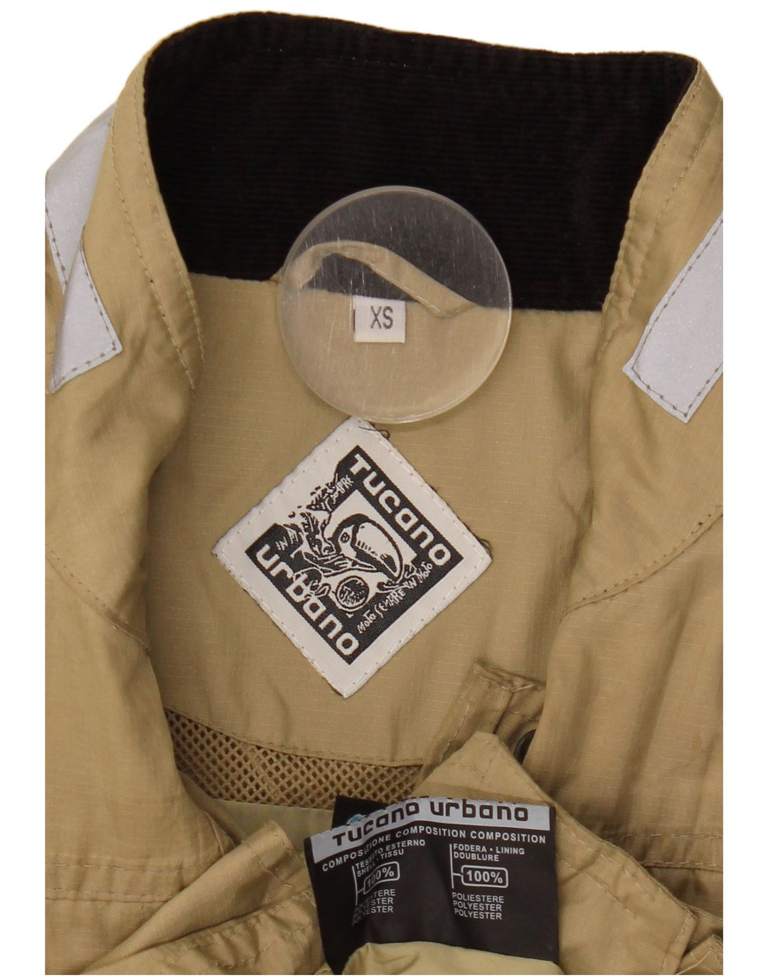 Tucano Urbano Chaqueta utilitaria extragrande para mujer UK 6 XS Beige Poliéster