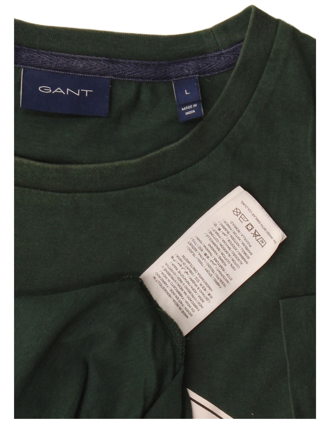 Gant Camiseta Gráfica Para Hombre Top Grande De Algodón Verde