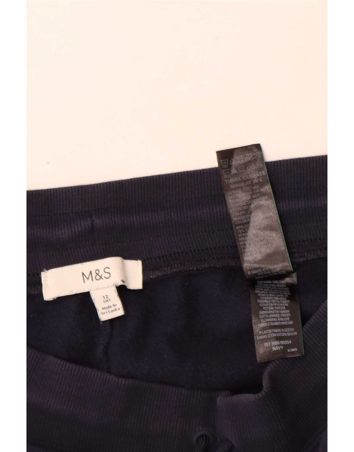 Marks & Spencer Pantalones de chándal cortos para mujer UK 42 Medium Azul marino