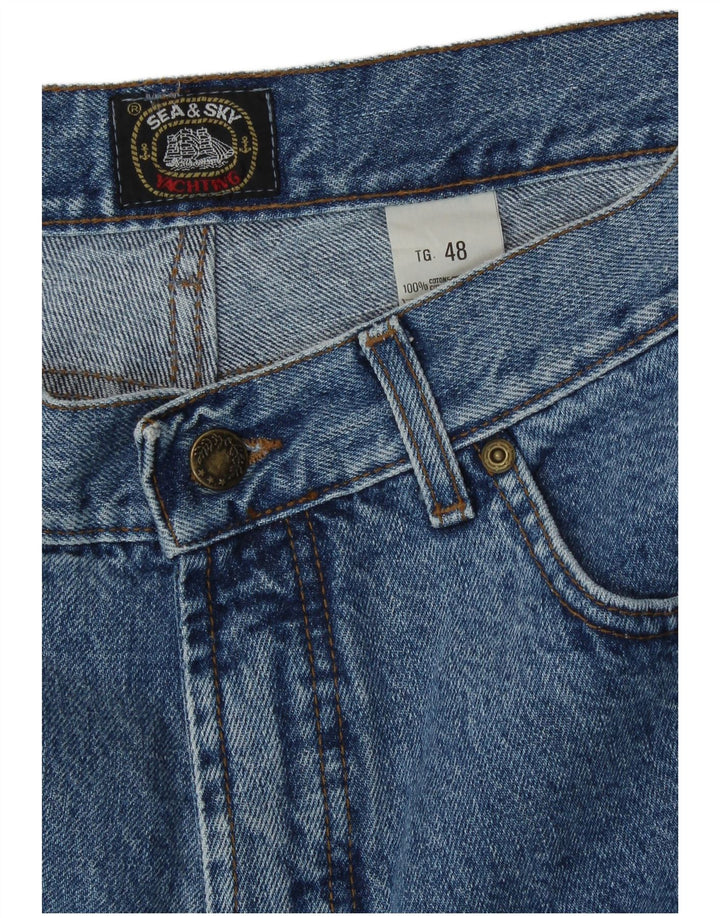 Vaqueros cónicos para hombre Sea & Sky IT 48 Medium W32 L30 Algodón azul