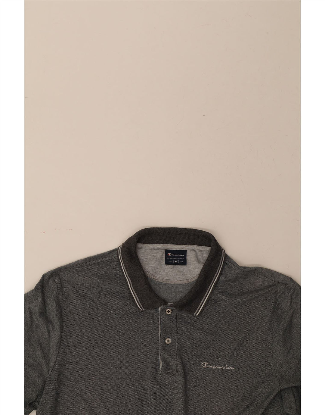 CHAMPION Mens Polo Shirt XL Grey Vintage Champion and Second-Hand Champion from Messina Hembry 