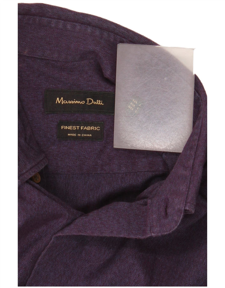 MASSIMO DUTTI Camisa Hombre Grande Morado