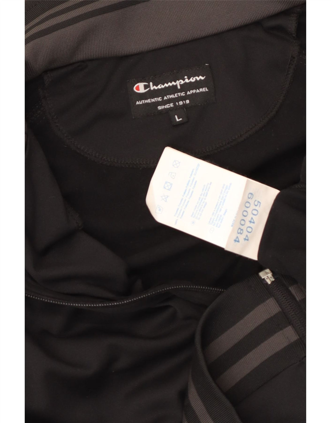 CHAMPION Chaqueta superior de chándal para hombre Poliéster negro grande