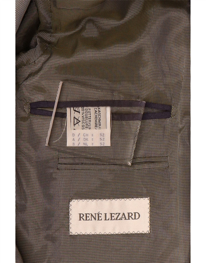 Rene Lezard Chaqueta tipo blazer de 2 botones para hombre IT 52 XL Cachemira morada