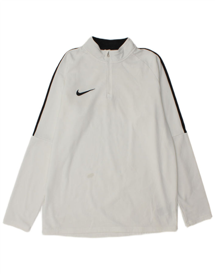 Nike Dri Fit - Chándal con cremallera y cuello para hombre, talla grande, color blanco