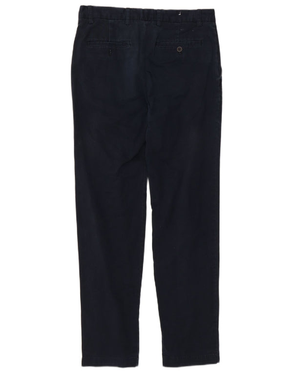 Zara Mens Slim Chino Pantalones EU 38 Small W30 L28 Azul Marino Algodón