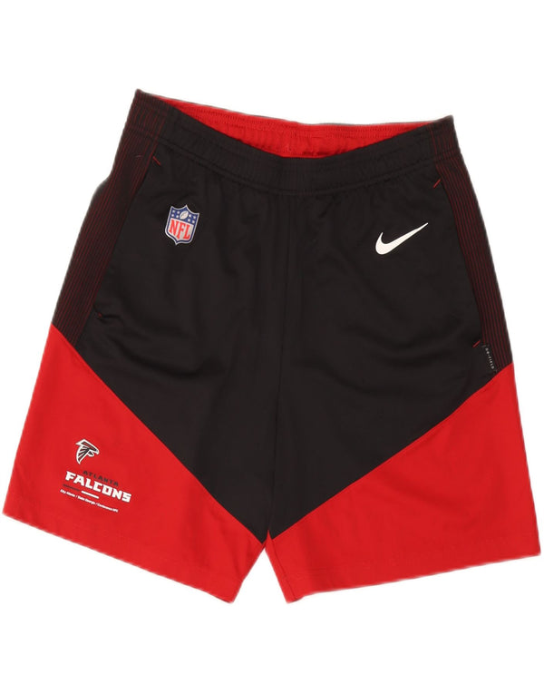 Pantalones cortos deportivos con estampado de los Atlanta Falcons de Nike para hombre, bloques de color negros pequeños