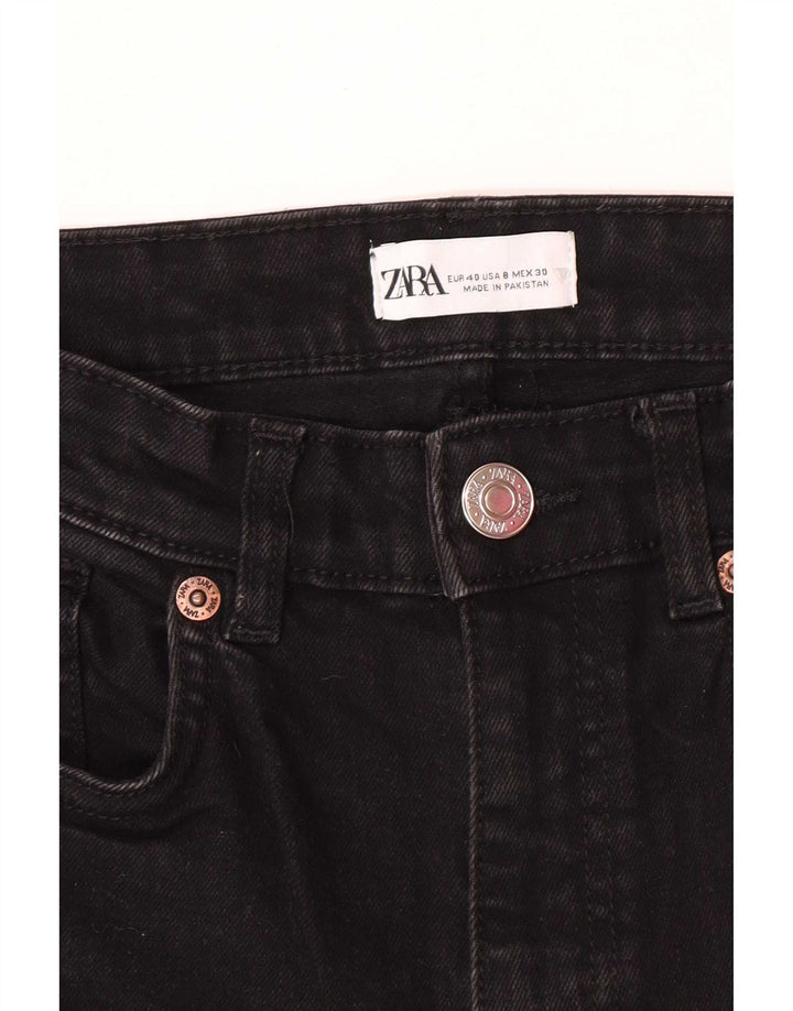 Zara Jeans Rectos Mujer EU 40 Medium W30 L26 Negro