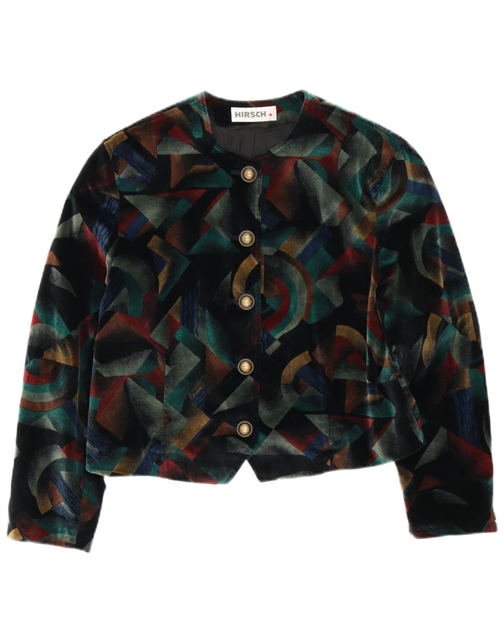Hirsch Chaqueta Bolero de 5 Botones para Mujer UK 40 Mediana Multicolor Geométrica
