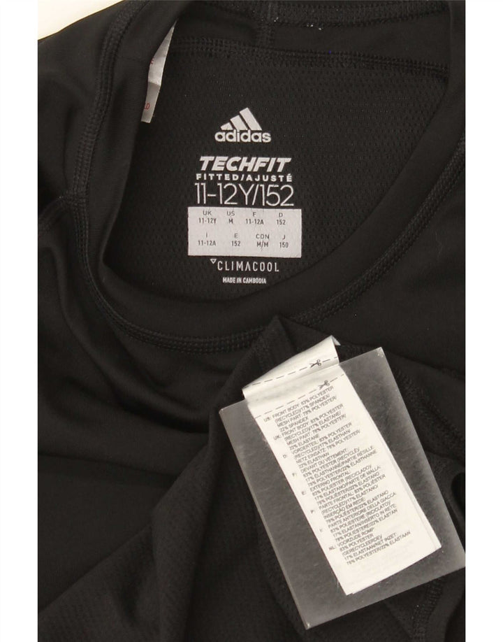 Adidas Chico Climacool Top Manga Larga 11-12 Años Negro Poliéster