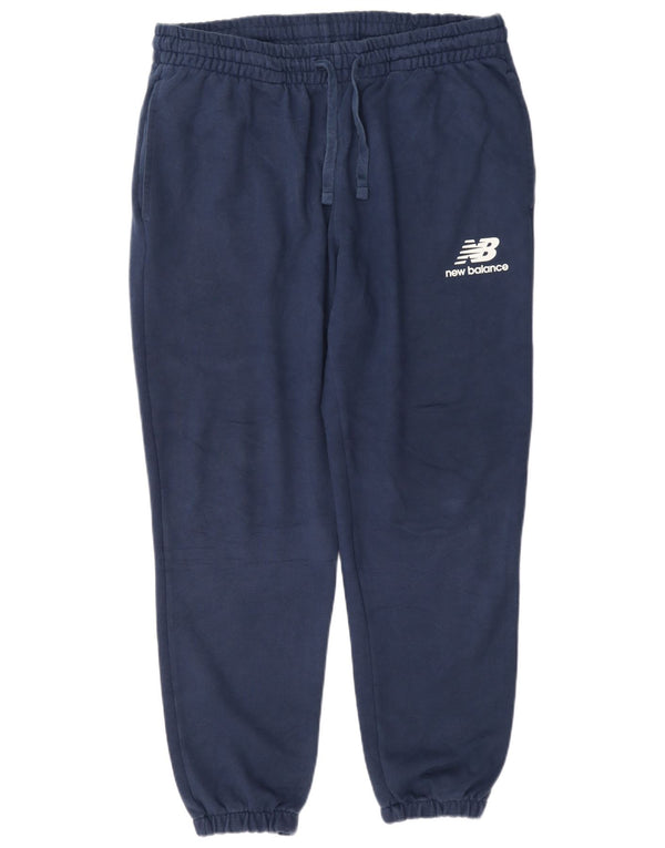 New Balance Hombre Chándal Pantalones Joggers Grande Azul Marino
