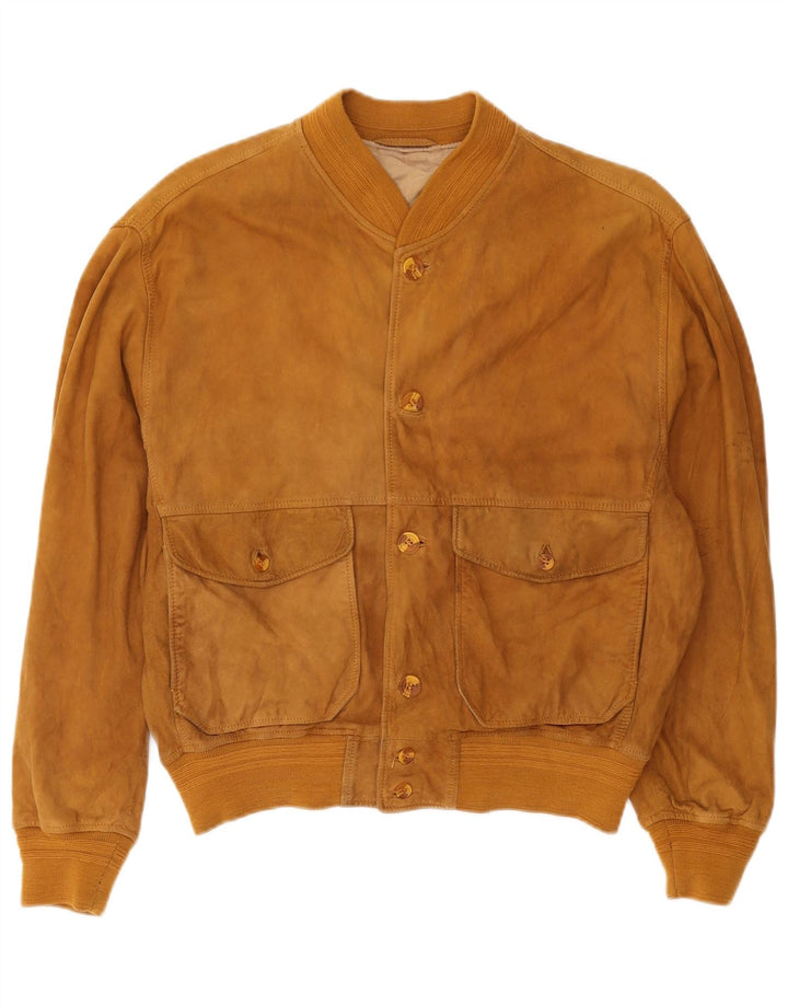 Burton Chaqueta bomber de ante para hombre UK 38 Cuero marrón medio
