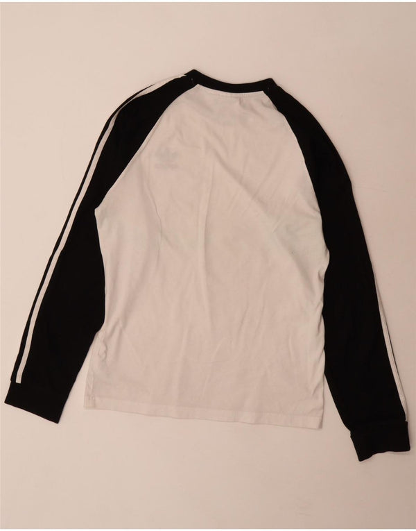 Adidas Hombre Top Manga Larga Algodón Colorblock Medio Blanco
