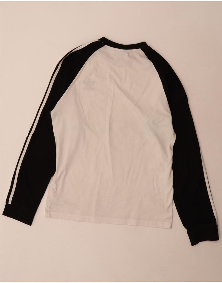 Adidas Hombre Top Manga Larga Algodón Colorblock Medio Blanco