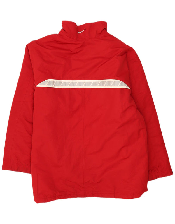 Nike Chaqueta cortavientos para hombre UK 44 2XL Rojo Colorblock Poliéster