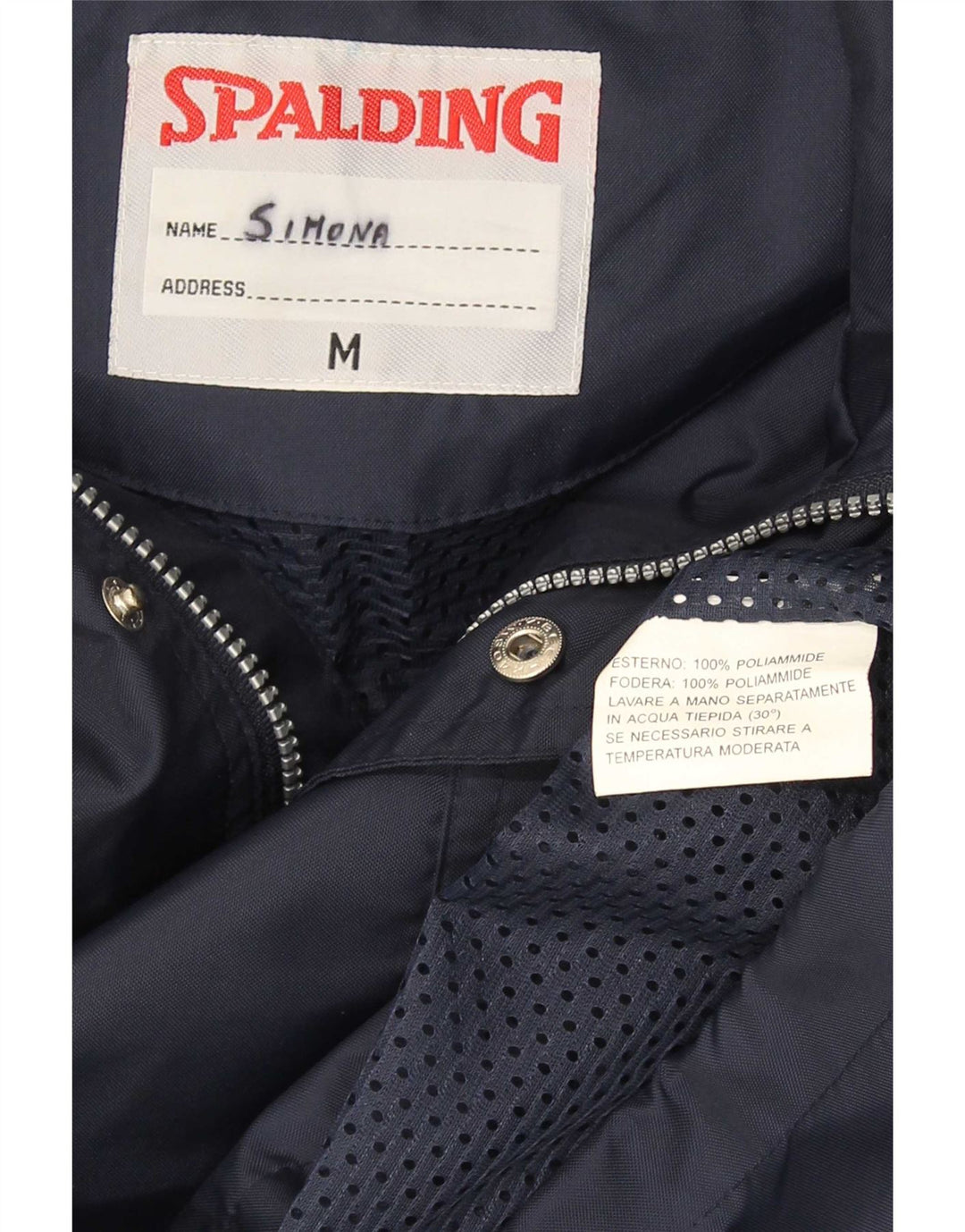 Spalding Chaqueta impermeable con capucha para hombre UK 38 Medium Azul marino Poliamida