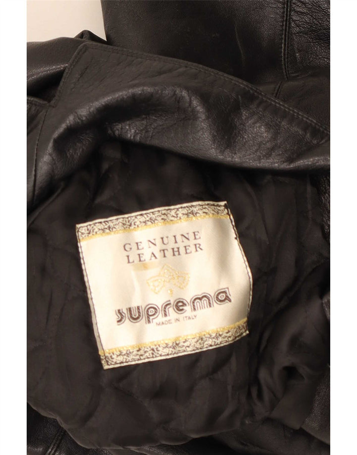 Suprema Abrigo de cuero para mujer IT 44 Medium Black