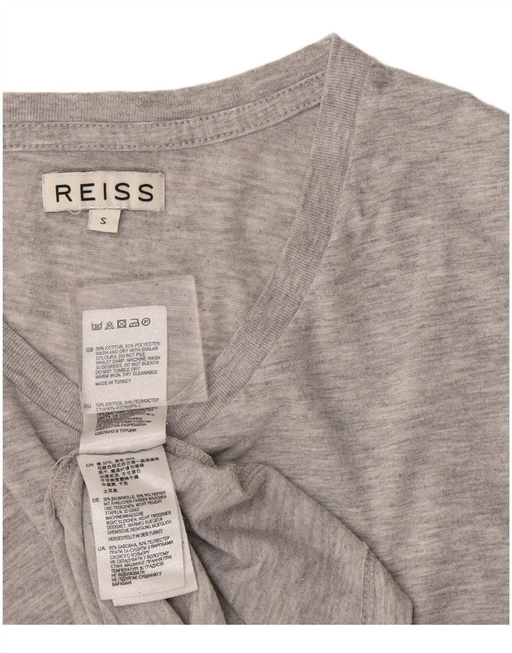 Camiseta Reiss para hombre Top Small de algodón moteado gris