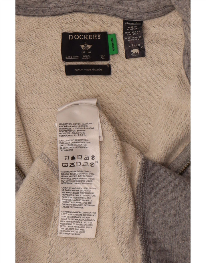 Dockers Suéter con capucha y cremallera regular para hombre Pequeño Algodón moteado gris