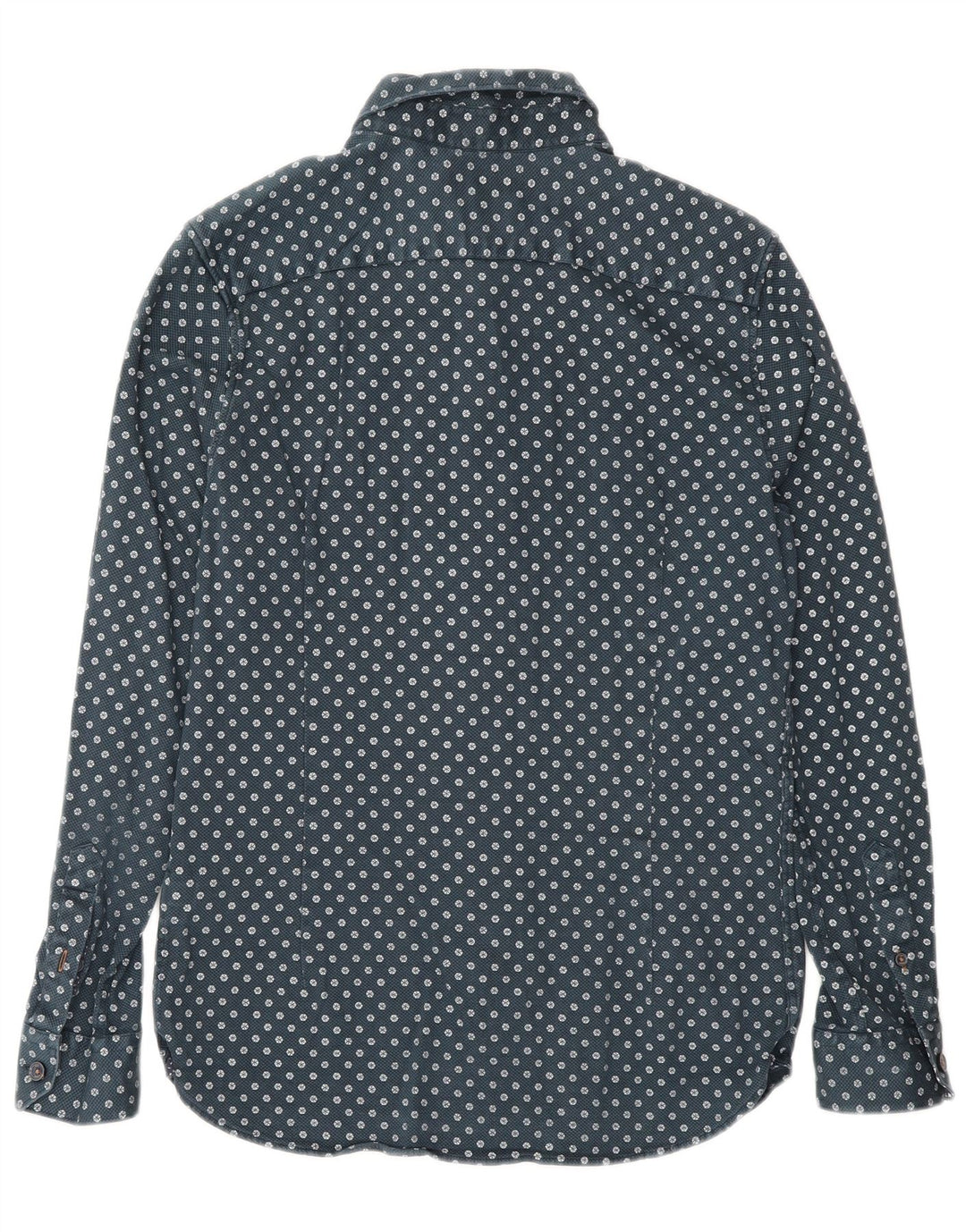 Ted Baker Camisa para hombre Talla 3 Mediana Azul marino Algodón floral