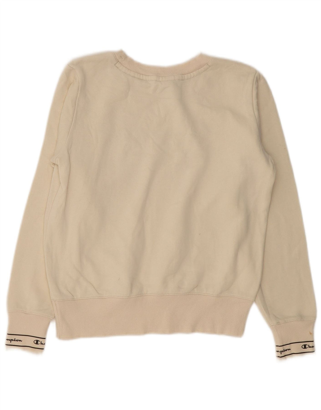 Champion Sudadera de gran tamaño con gráfico para mujer UK 10 Small Off White