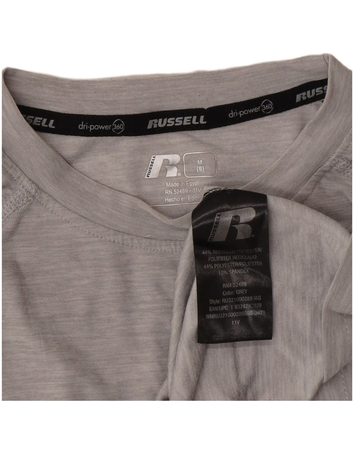 Russell Athletic Boys Dri-Power Top Manga Larga 7-8 Años Gris Medio