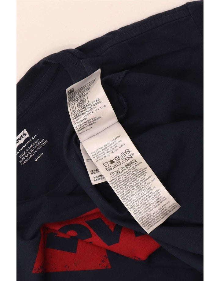 Levi's Hombre Camiseta Gráfica Top Medium Azul Marino Algodón