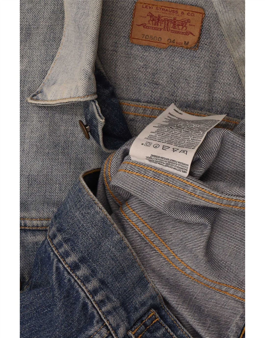 Levi's Chaqueta vaquera con lavado ácido para hombre UK 38 Clásico de algodón azul medio