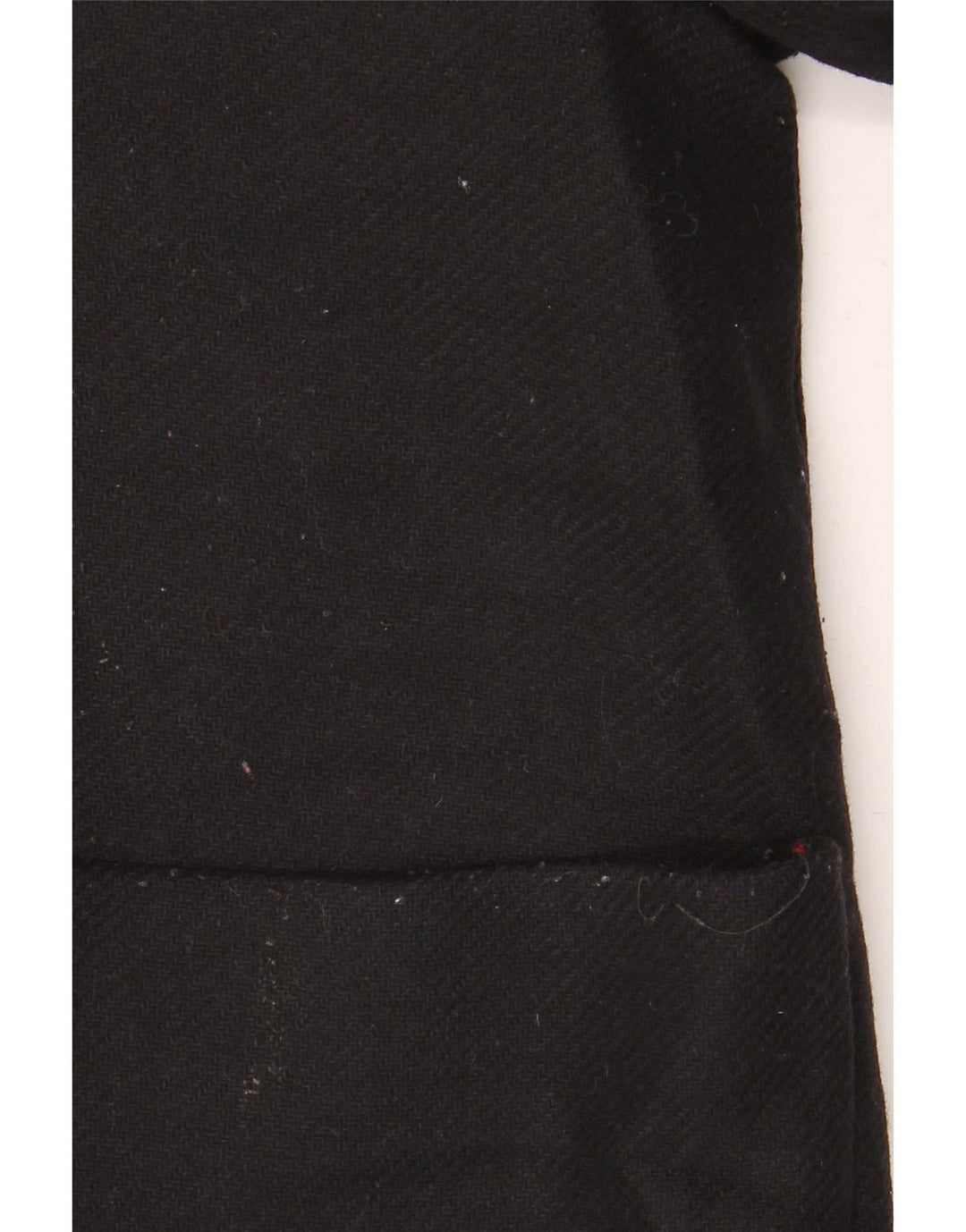 Zara Mujer Abrigo Extragrande Con Capucha UK 10 Small Lana Negra