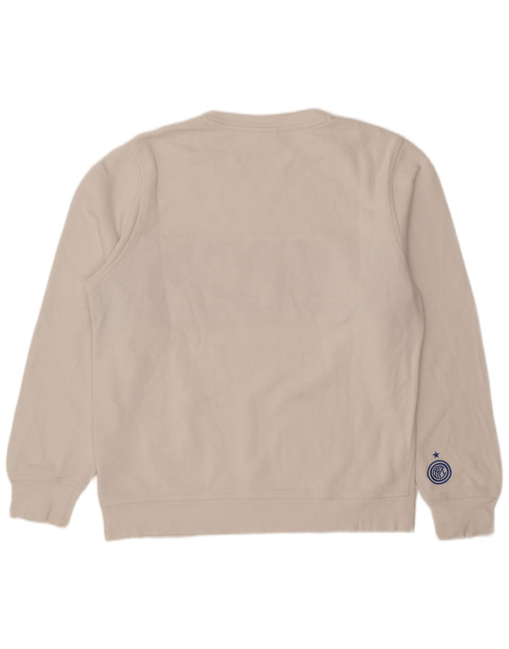 Nike Inter Milan Sudadera tipo jersey de algodón blanco con bloques de color grande para hombre