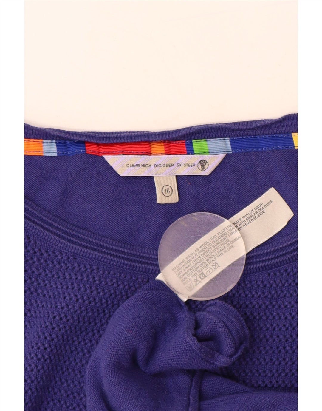 FAT FACE Suéter tipo jersey de manga corta con cuello barco para mujer UK 46 Large Púrpura