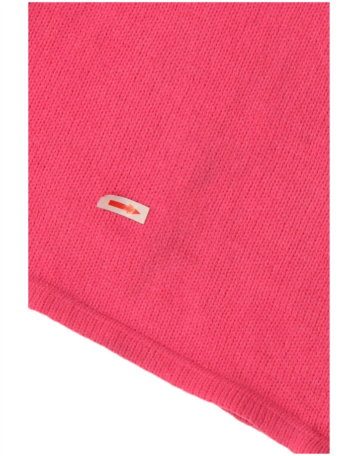 Zara Mujer Vestido De Punto UK 42 Poliéster Rosa Medio