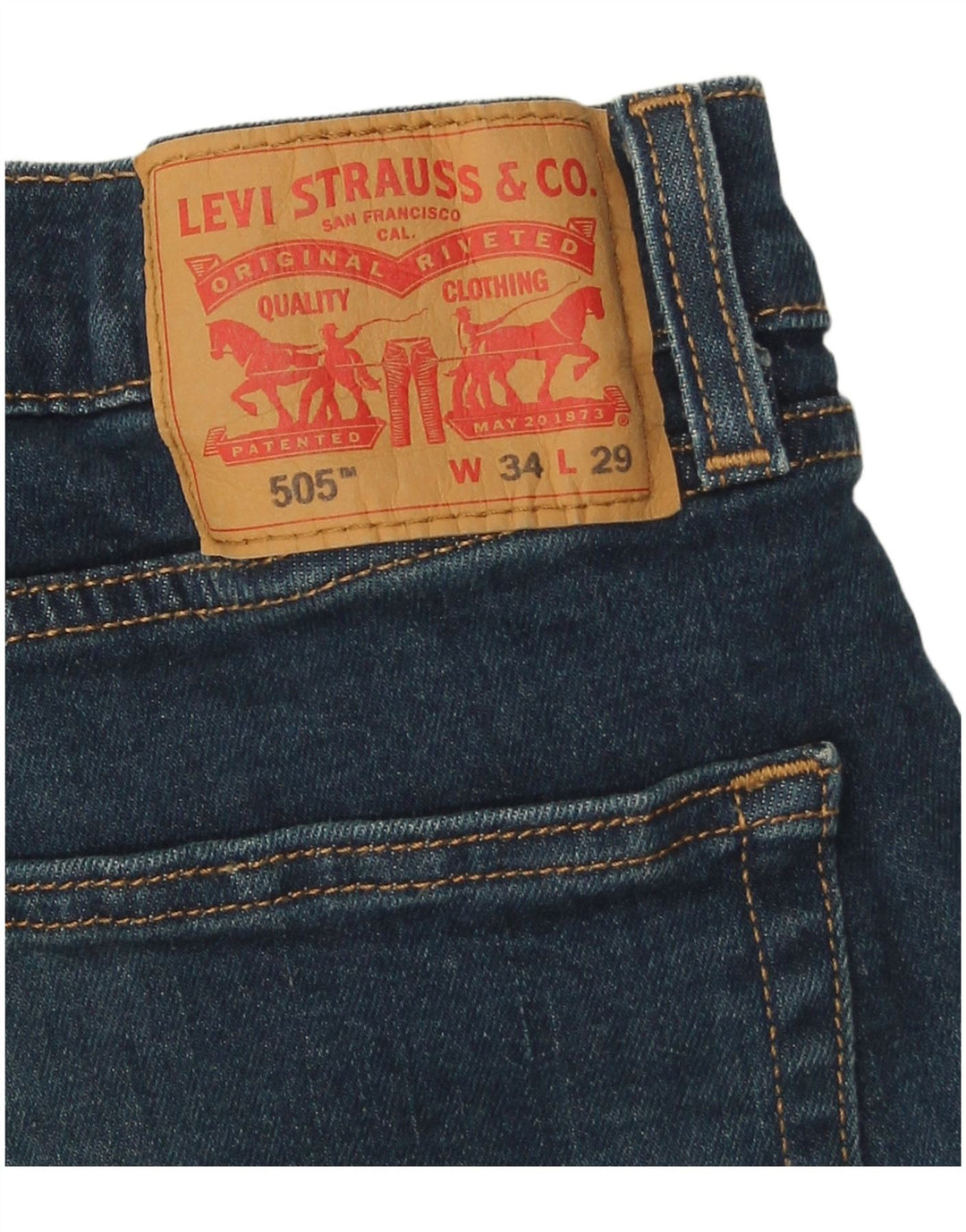 Levi's Jeans rectos 505 para hombre W34 L29 Algodón azul
