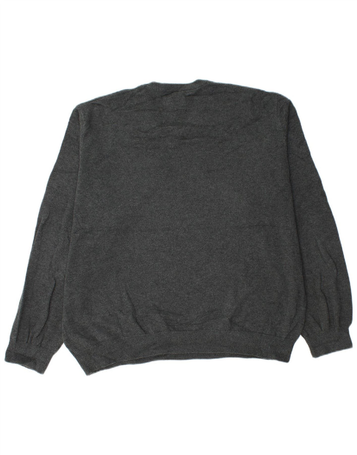 Marks & Spencer Jersey con cuello en V para hombre XL Algodón gris