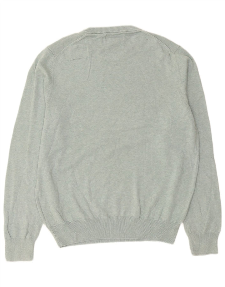 Marks & Spencer Jersey de cuello redondo para hombre de algodón verde medio