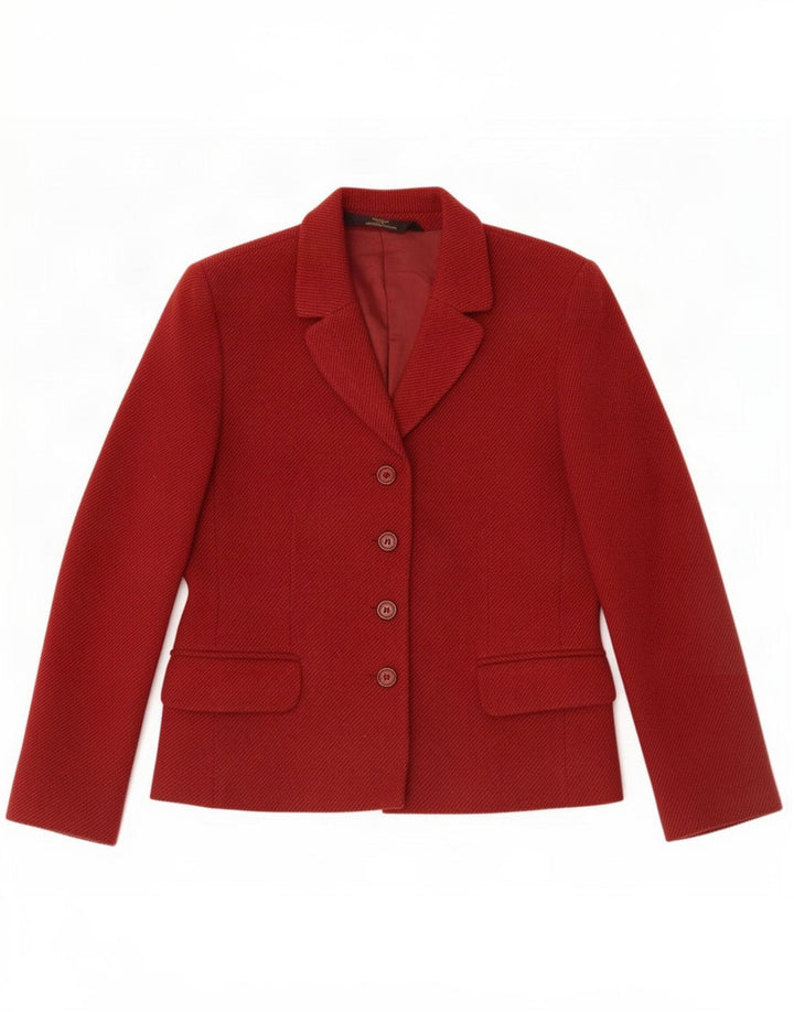 Marks & Spencer Chaqueta Blazer Petite de 4 Botones para Mujer UK 10 Small Borgoña
