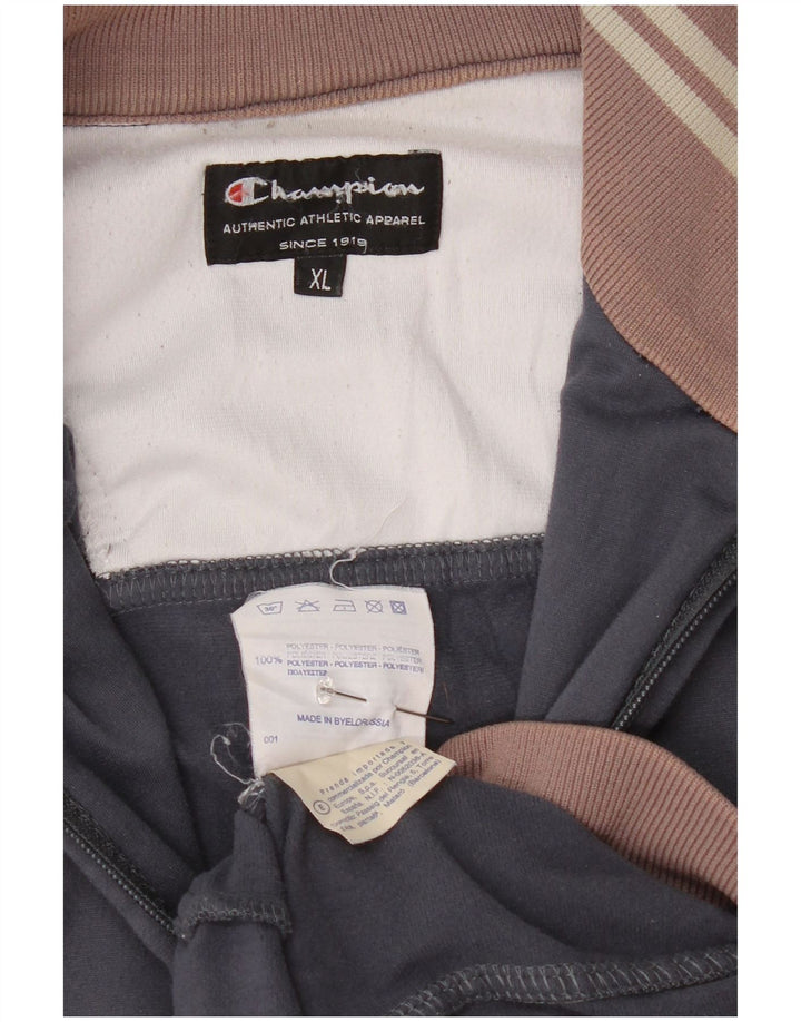 Champion Chaqueta de chándal para hombre XL Gris Colorblock Poliéster