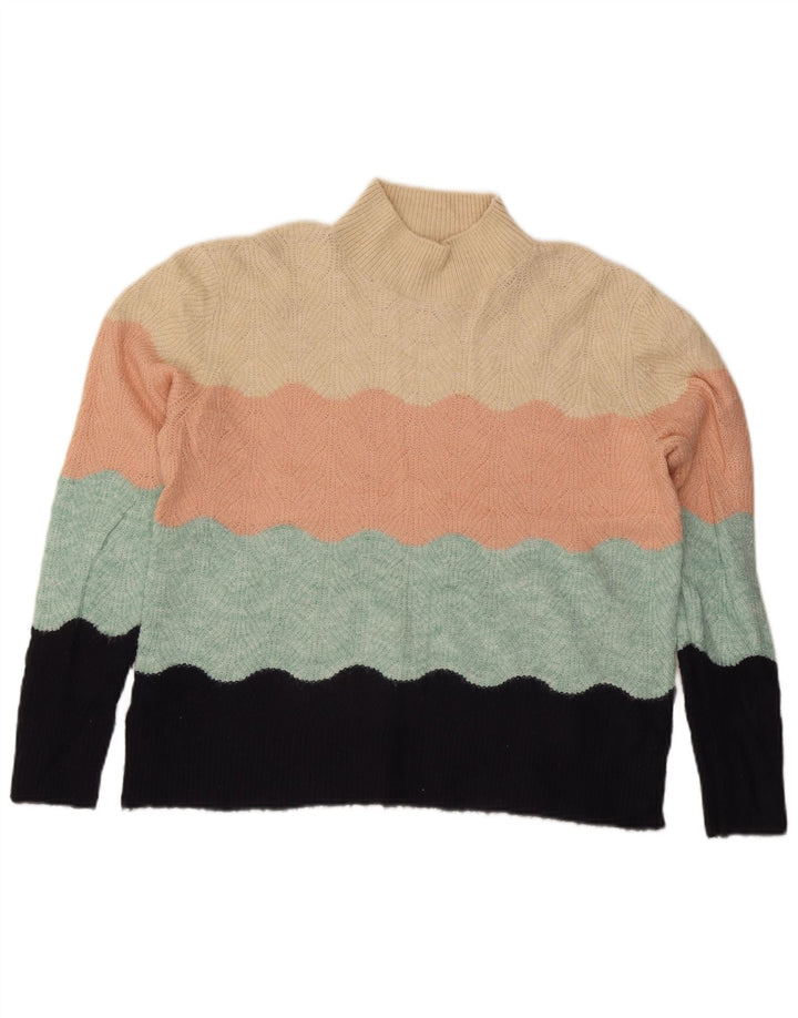 Oasis - Jersey con cuello alto para mujer, talla 40, talla grande, multicolor