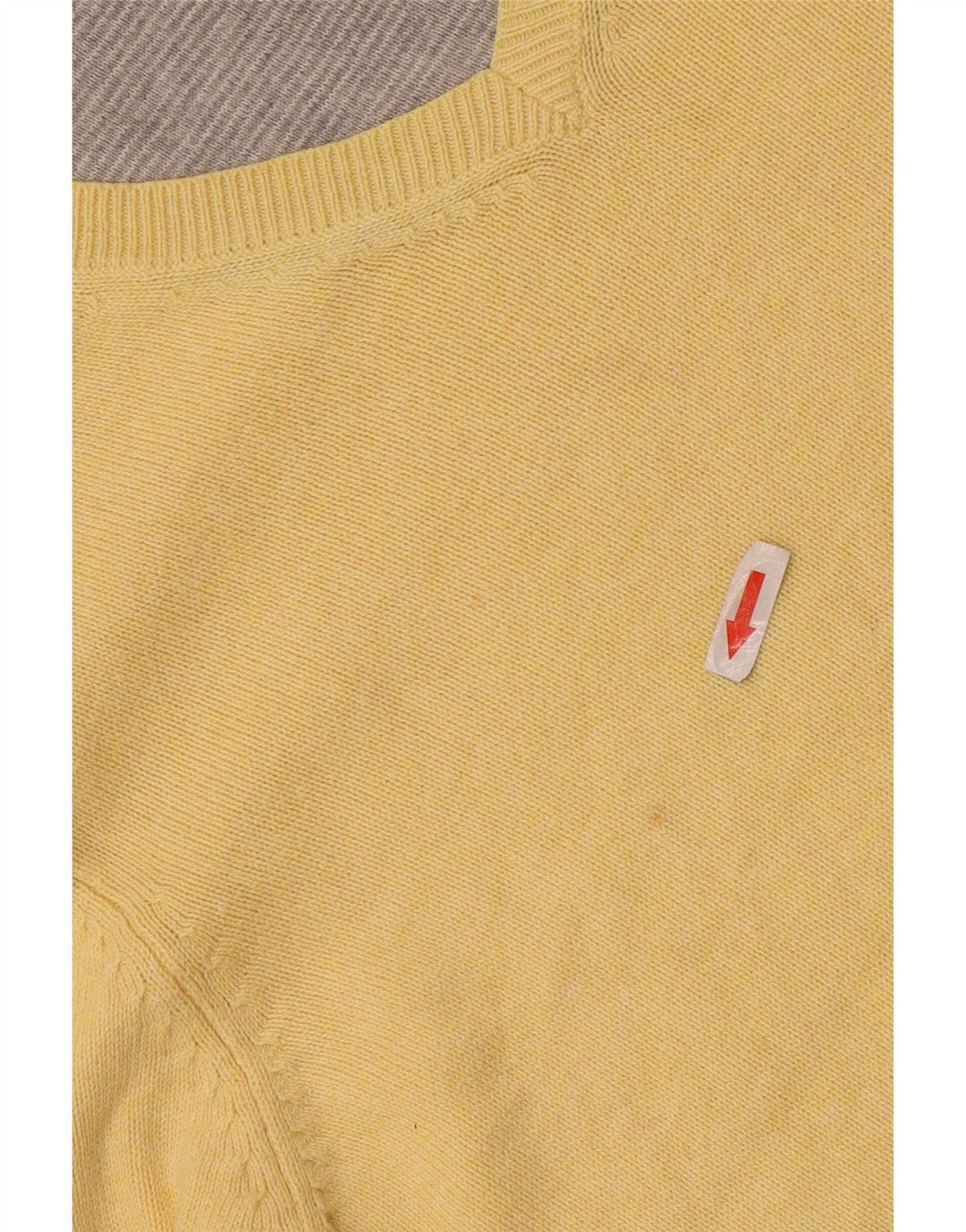 Marks & Spencer Jersey con cuello en V para hombre pequeño de algodón amarillo