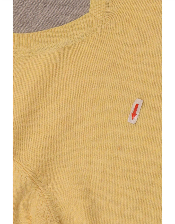 Marks & Spencer Jersey con cuello en V para hombre pequeño de algodón amarillo