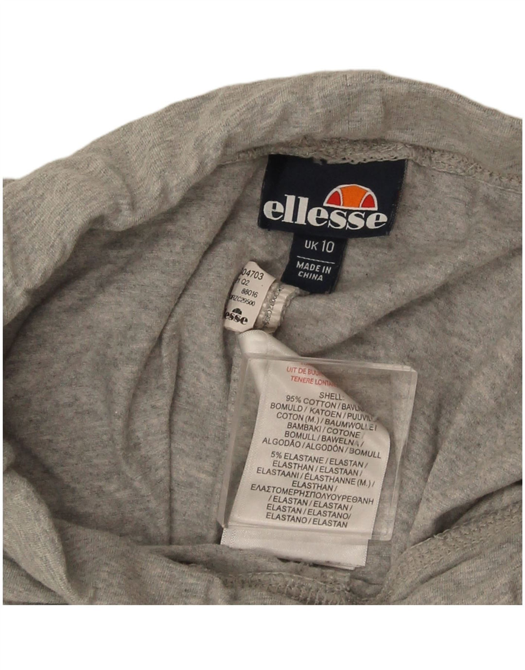 Ellesse Leggings gráficos para mujer UK 10 Small Gris Algodón