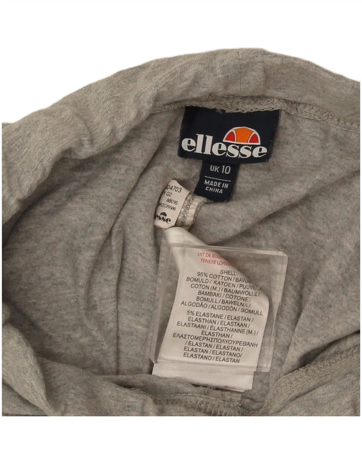 Ellesse Leggings gráficos para mujer UK 10 Small Gris Algodón