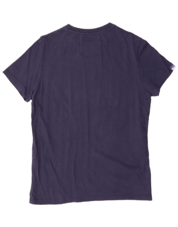 Superdry Camiseta gráfica para hombre Top grande de algodón azul marino