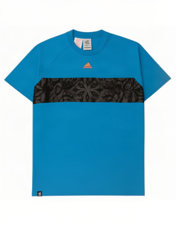 Adidas Camiseta gráfica para niño 15-16 años Azul Colorblock Poliéster