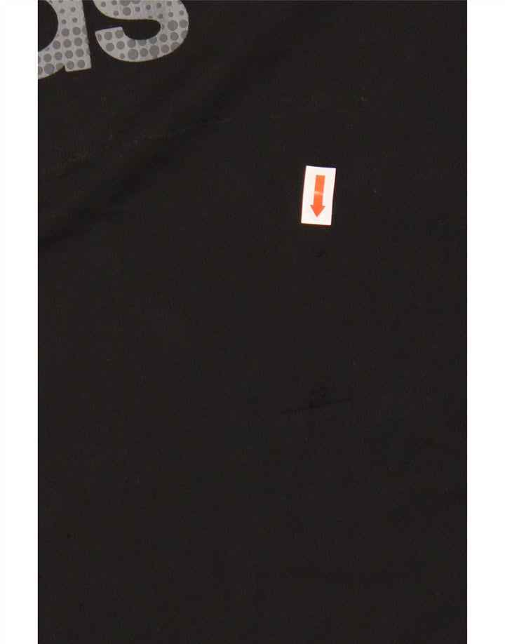 Adidas Mens Climalite Graphic Camiseta Top Grande Negro Poliéster